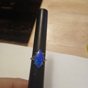 Dazzling Blue Gemstone Silver Ring